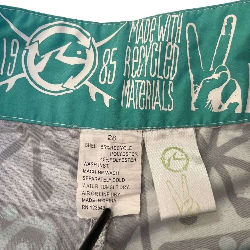 Rusty Mens Teal Recycled Material Board Shorts, Rusty‎ Mens Swimwear, Rusty 151